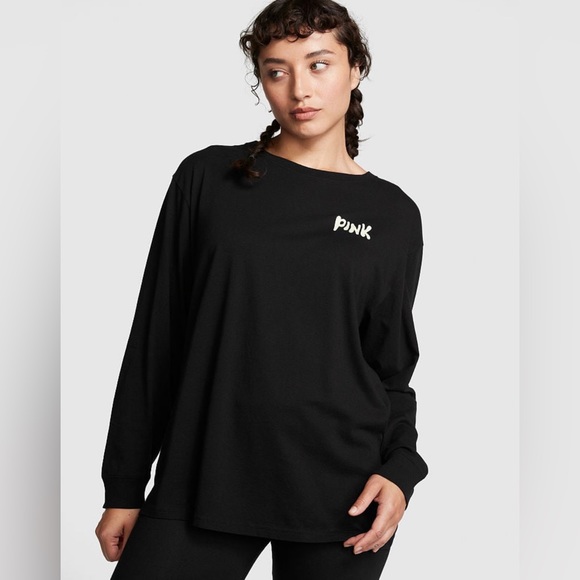 NEW VS PINK Glow in the Dark campus tee in HALLOWEEN CAT EYE LOGO - Picture 5 of 11